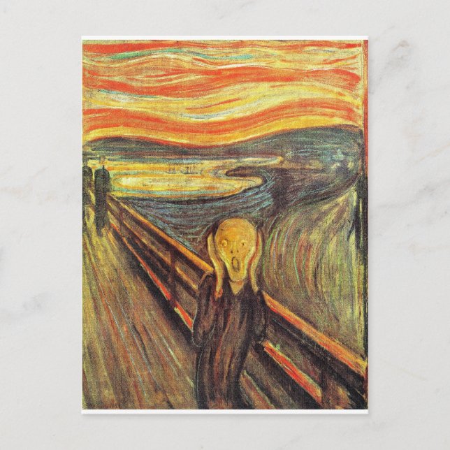 Der Schrei - Edvard Munch Postkarte (Vorderseite)