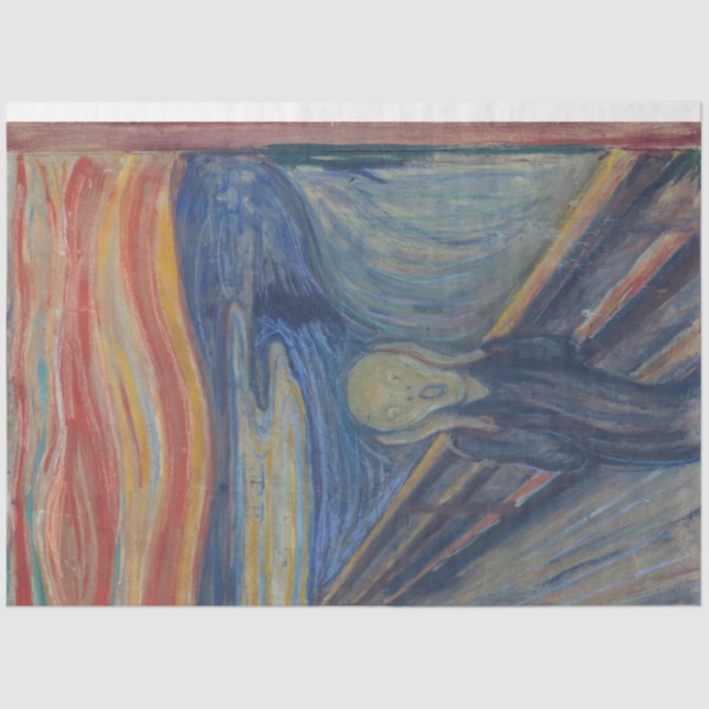 Der Schrei, Edvard Munch Seidenpapier (Vorderseite)
