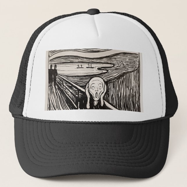 Der Schrei Edvard Munch Truckerkappe (Vorderseite)