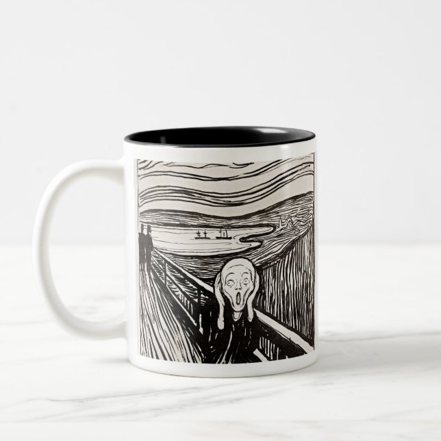 Der Schrei Edvard Munch Zweifarbige Tasse (Links)