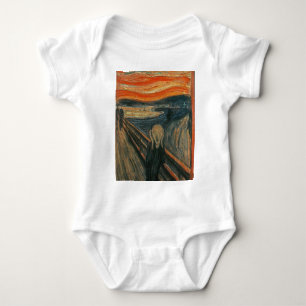 Der Schrei (gemasert) durch Edvard Munch Baby Strampler