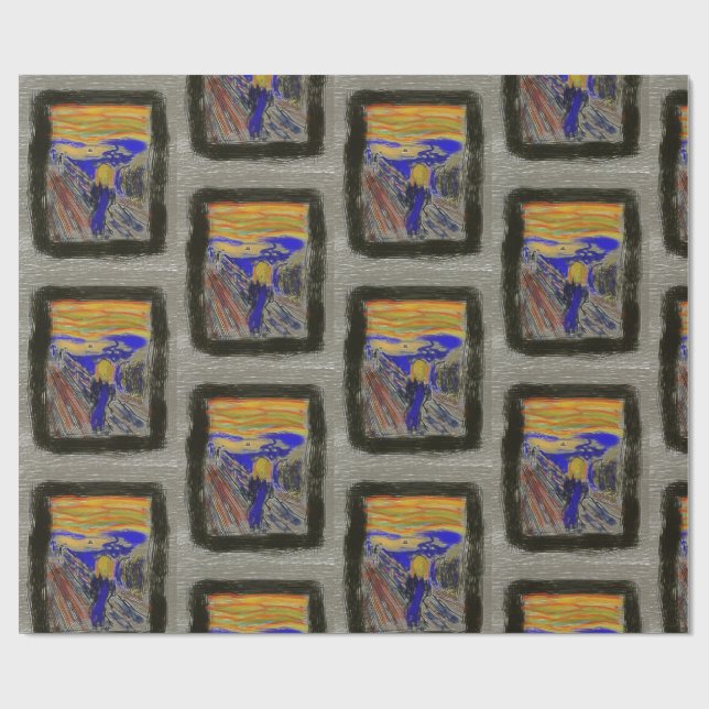 Der Schrei Geschenkpapier (Flach)