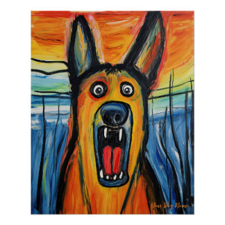Der Schrei - Hund der deutschen Hirte 001 - Pall M Poster