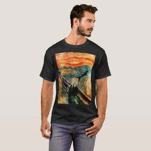 Der Schrei-Kunst-orange Malerei-künstlerische T - T-Shirt