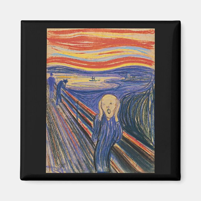 Der Schrei (Pastellton 1895) von hoher Qualität Magnet (Vorne)