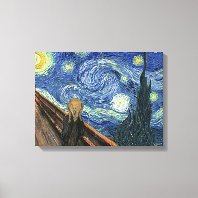 Der Schrei starrt Nacht Leinwanddruck (Vorderseite)