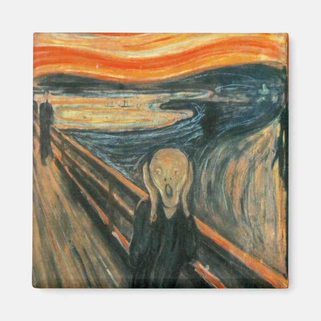 Der Schrei vereint moderne Kunst Abstrakt Magnet (Vorne)