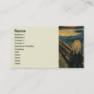 Der Schrei vereint moderne Kunst Abstrakt Visitenkarte