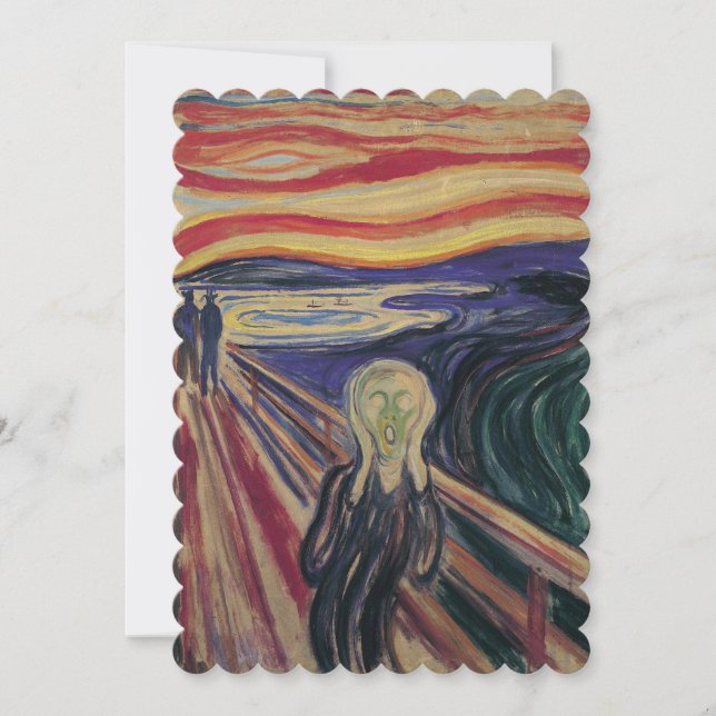 Der Schrei von Edvard Munch, 50-jähriges Party Einladung (Vorderseite)