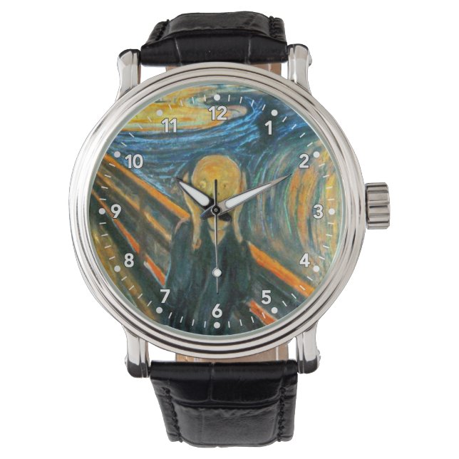 Der Schrei von Edvard Munch Armbanduhr (Vorderseite)