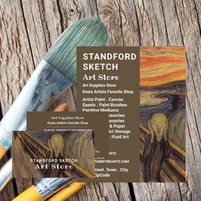 Der Schrei von Edvard Munch, Art Supplies Store Visitenkarte (Von Creator hochgeladen)