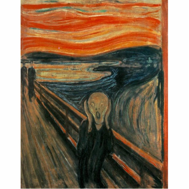 Der Schrei von Edvard Munch Fotoskulptur Magnet (Vorne)