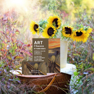 Der Schrei von Edvard Munch, Kunstlehrer Visitenkarte