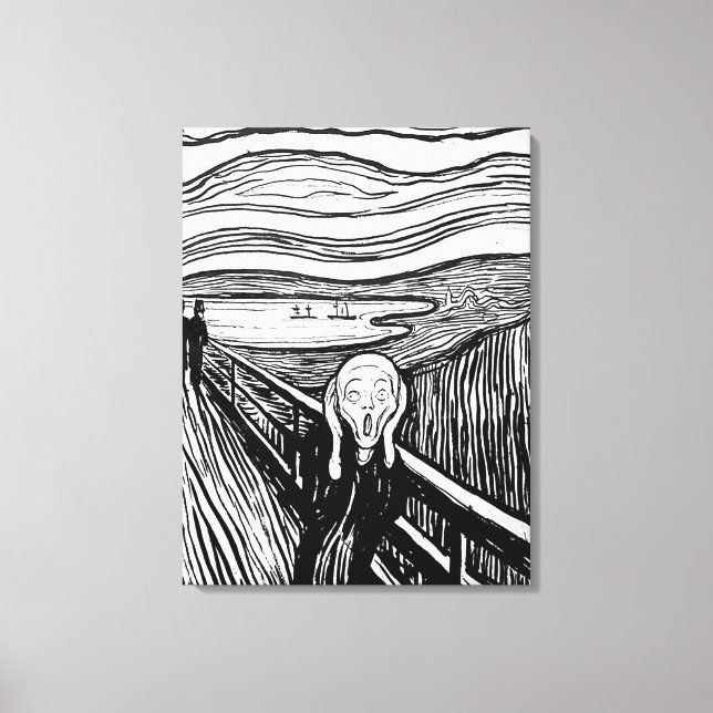 Der Schrei von Edvard Munch Leinwanddruck (Vorderseite)