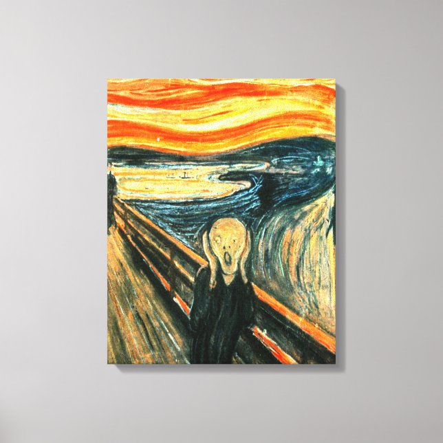 Der Schrei von Edvard Munch Leinwanddruck (Vorderseite)