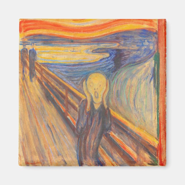 Der Schrei von Edvard Munch Magnet (Vorne)