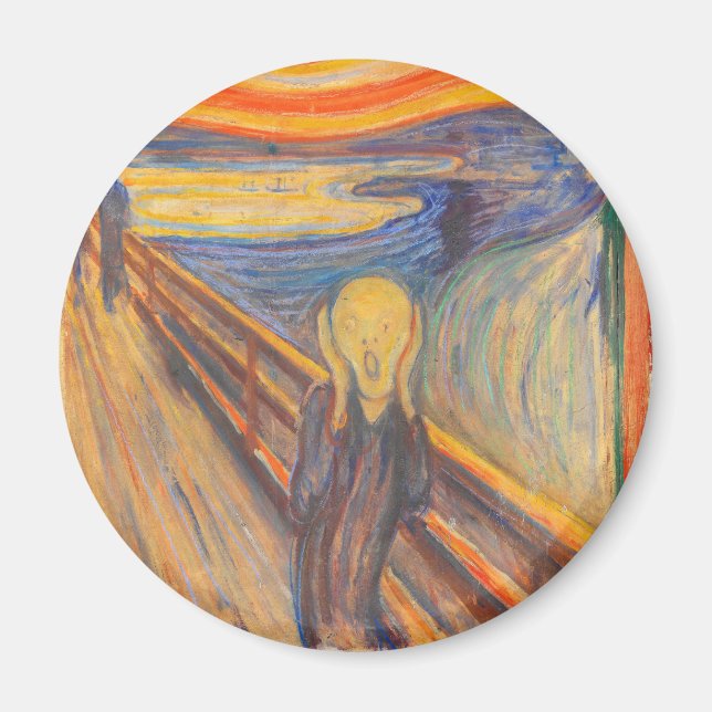 Der Schrei von Edvard Munch Magnet (Vorne)