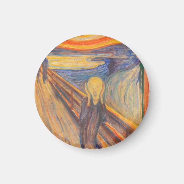 Der Schrei von Edvard Munch Magnet (Vorne)