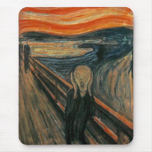 Der Schrei von Edvard Munch Mousepad (Vorne)