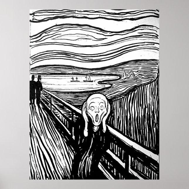 Der Schrei von Edvard Munch Poster (Vorne)