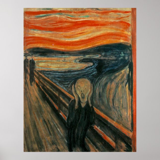Der Schrei von Edvard Munch Poster (Vorne)