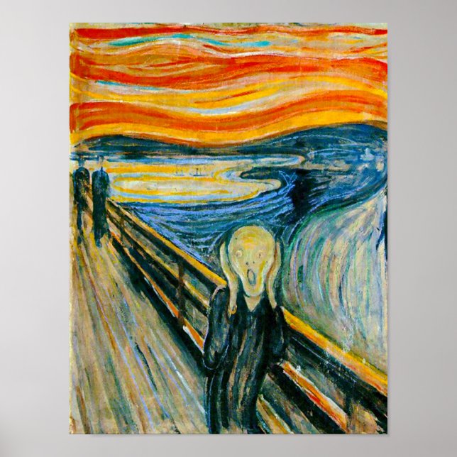 Der Schrei von Edvard Munch Poster (Vorne)