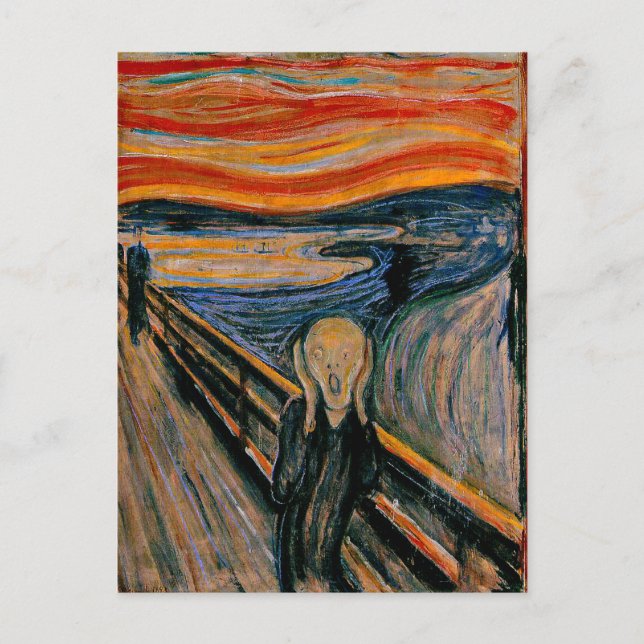 Der Schrei von Edvard Munch Postkarte (Vorderseite)