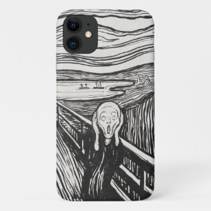 Der Schrei von Edvard Munch Schwarz und Weiß Case-Mate iPhone Hülle
