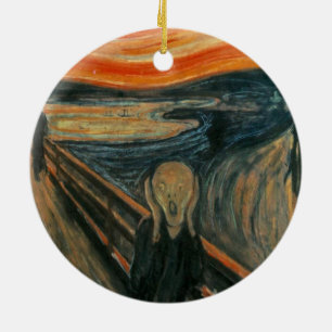 Der Schrei von Edvard Munch, symbolischer Maler Keramikornament