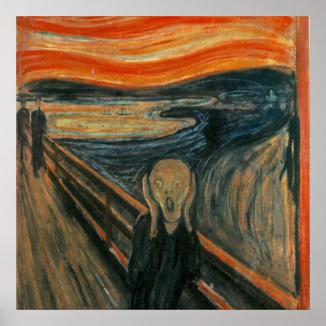 Der Schrei von Edvard Munch, symbolischer Maler Poster (Vorne)