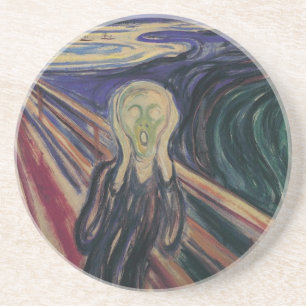 Der Schrei von Edvard Munch, Vintage-Expressionism Sandstein Untersetzer