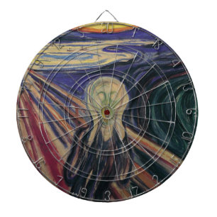 Der Schrei von Edvard Munch, Vintager Expressionis Dartscheibe