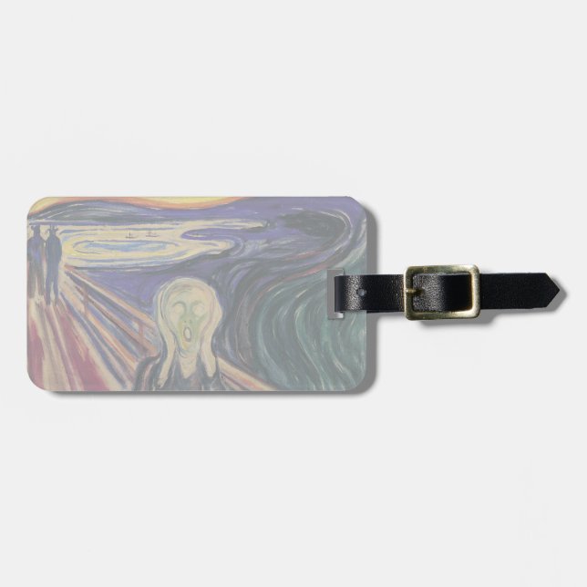 Der Schrei von Edvard Munch, Vintager Expressionis Gepäckanhänger (Vorderseite horizontal)
