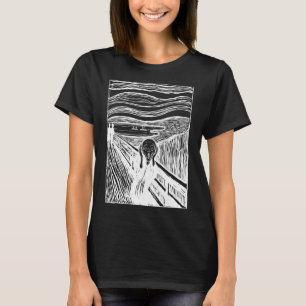 Der Schrei von Edvard Munch – White Line Art T-Shirt