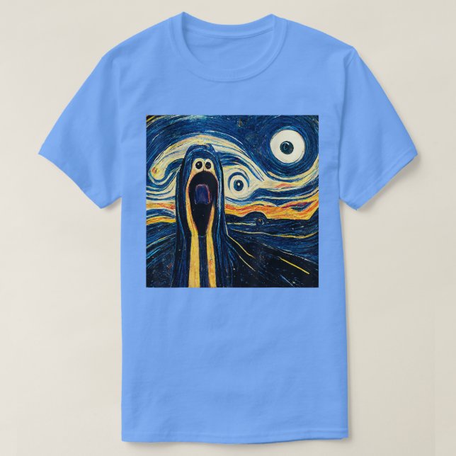 Der schreiende, sternige T - Shirt (Design vorne)
