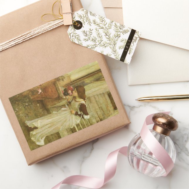 Der Schrein von John William Waterhouse Rechteckiger Aufkleber (Schenken)