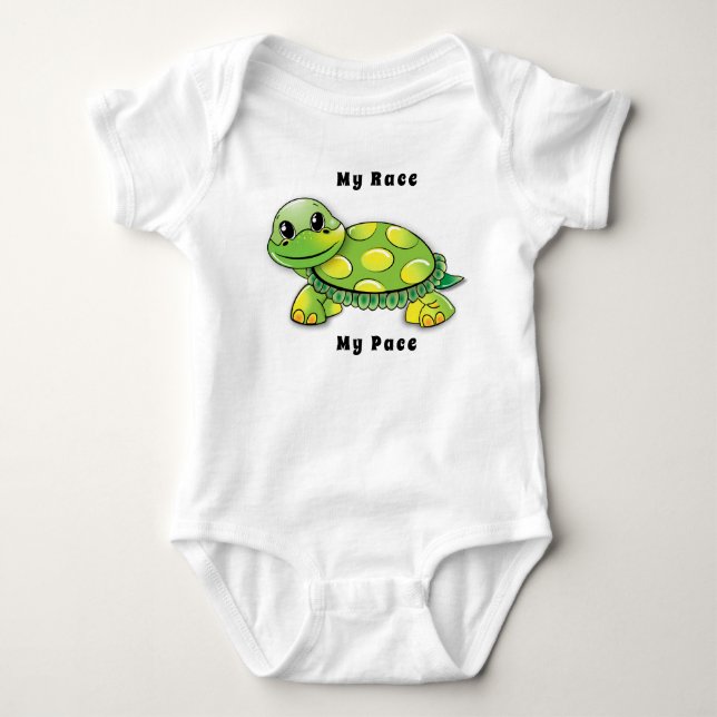 Der Schritt der Schildkröte Baby Strampler (Vorderseite)