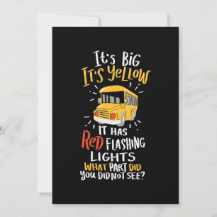 Der Schulbus ist groß und gelb Save The Date