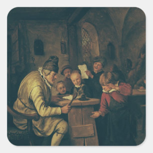 Der Schulmeister, 1626-79 Quadratischer Aufkleber