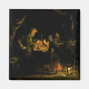 Der Schulmeister, 1660-65 (Öl auf Platte) Magnet