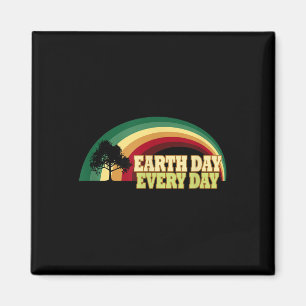Der Schutz der Umwelt durch Baum am Tag der Erde Magnet