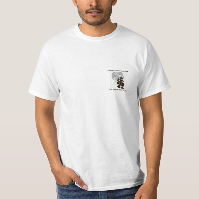 Der Schutzengel des Feuerwehrmanns T-Shirt (Vorderseite)