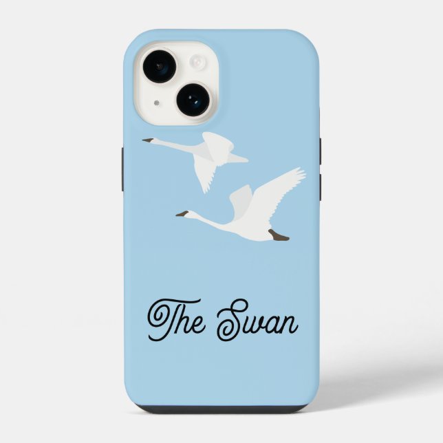 Der Schwan-Farbbereich iPhone 14 Hülle (Rückseite)