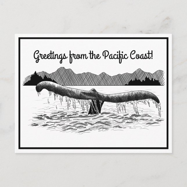 Der Schwanz der Wale Postkarte (Vorderseite)