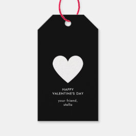 Der Schwarz-weiße Herzstreifen des modernen Happy  Geschenkanhänger
