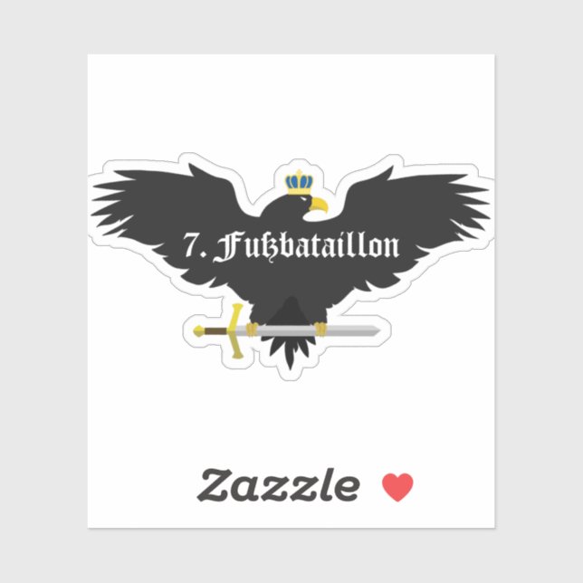 Der schwarze Adler Aufkleber (Blatt)