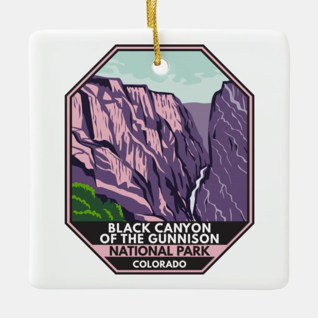 Der Schwarze Canyon des Gunnison-Nationalparks Vin Keramikornament (Vorderseite)