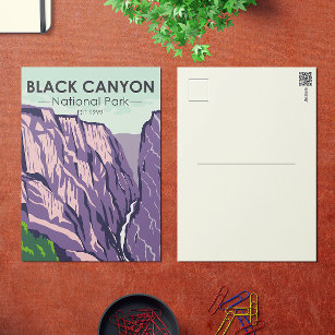 Der Schwarze Canyon des Gunnison-Nationalparks Vin Postkarte