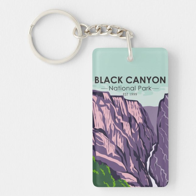Der Schwarze Canyon des Gunnison-Nationalparks Vin Schlüsselanhänger (Vorderseite)