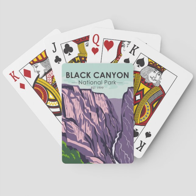 Der Schwarze Canyon des Gunnison-Nationalparks Vin Spielkarten (Rückseite)